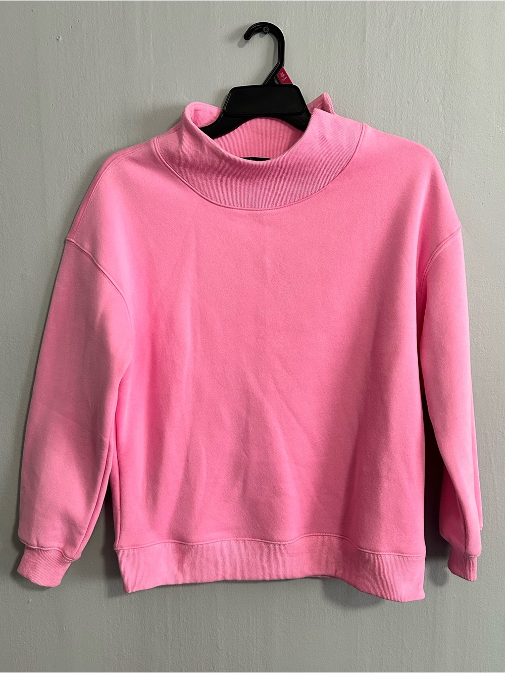 Pink Mock Neck Women's Sweater